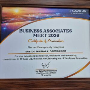 TATA Solar Power Certificate of Association
